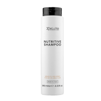 3DELUXE NUTRITIVE SHAMPOO Deze Nutritive Shampoo van 3DeLuXe geeft uw haar extra voeding en souplesse. Ideaal voor droog of weerbarstig haar.